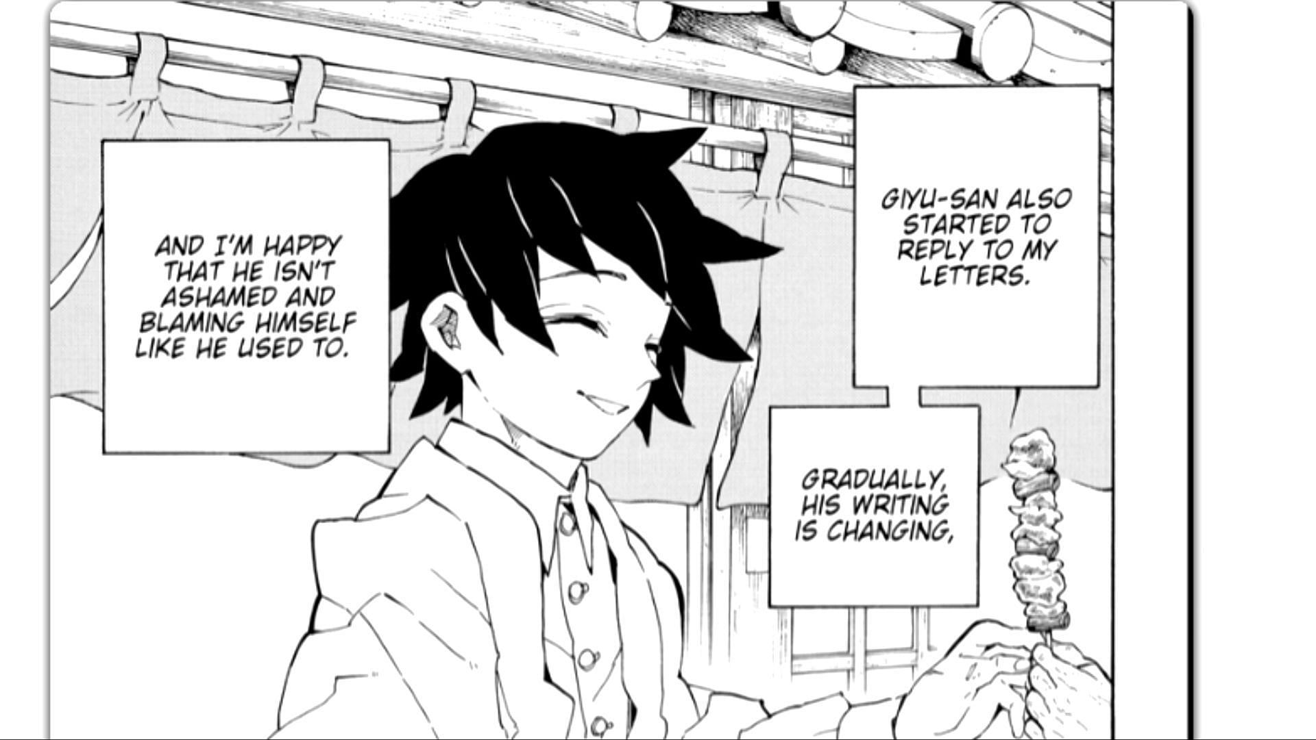Giyu's change in personality after the final battle (Image via Shuiesha)